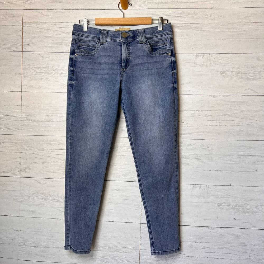 Democracy Jeans Womens Size 10 Light Wash Denim Cotton Blend Stretch Ankle
